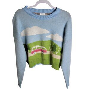 NEW Anthropologie Luna Ivy Cottagecore Camper Scenic Boxy Boho Sweater Small